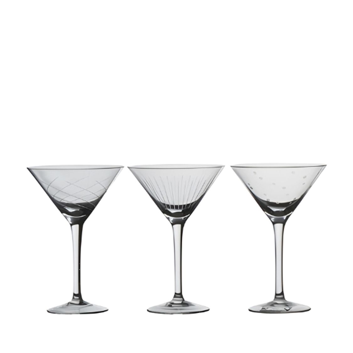 Verre Cocktail Graphique Set/6 D12xH17.5cm
