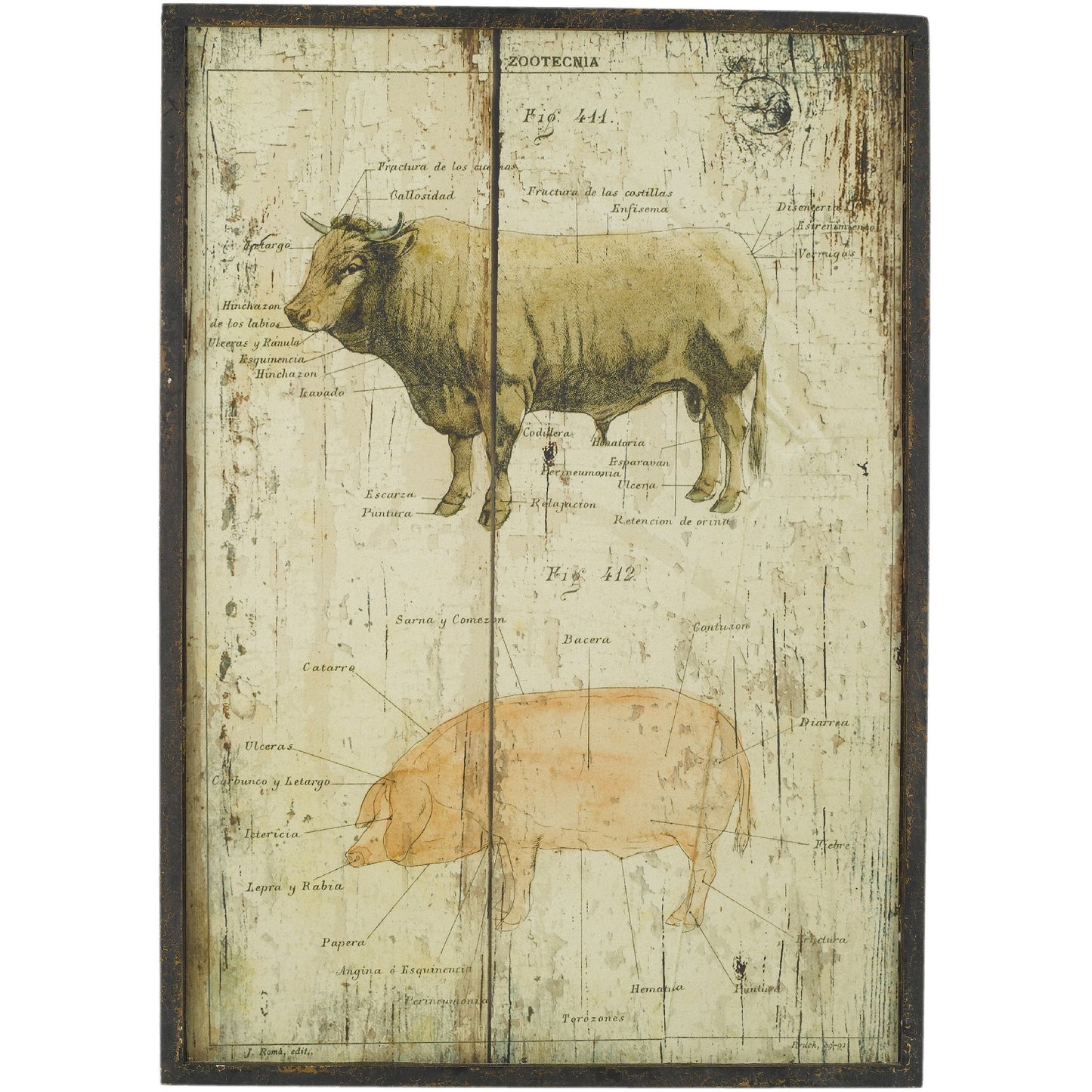 Tableau Morceaux Du Boucher 49xH69cm