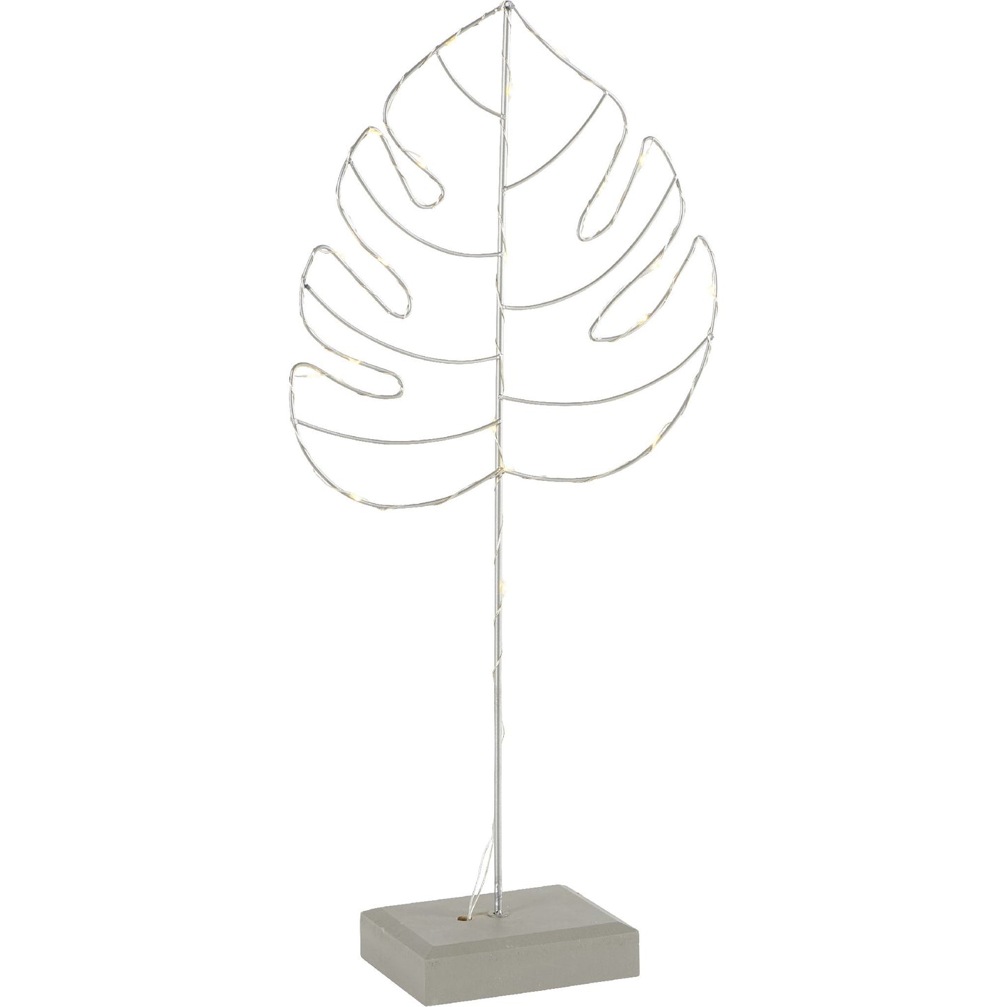 Feuille Métal Led Sur Socle 25x10xH54cm