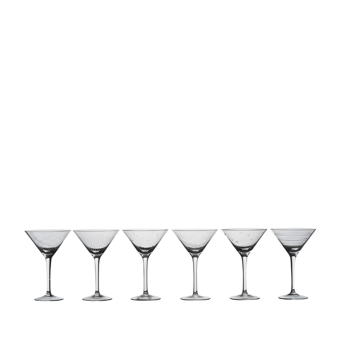 Verre Cocktail Graphique Set/6 D12xH17.5cm
