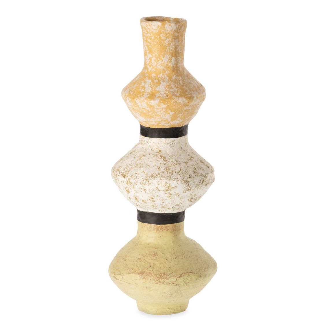 Vase Décoratif Sinaloa Beige/Blanc/Noir