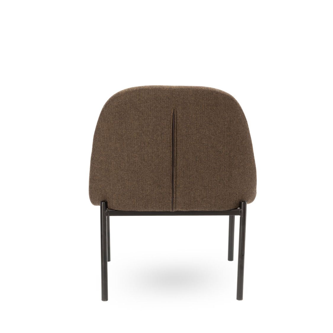Fauteuil Derby Tissu Chevron Brun