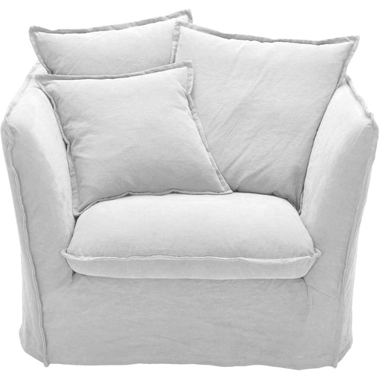 Fauteuil Paros Lin Blanc