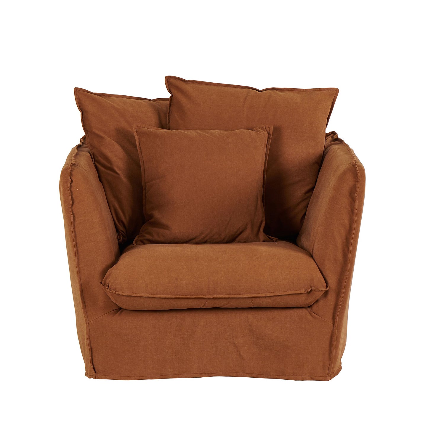 Fauteuil Paros Coton Terre Cuite 106x105xH77cm