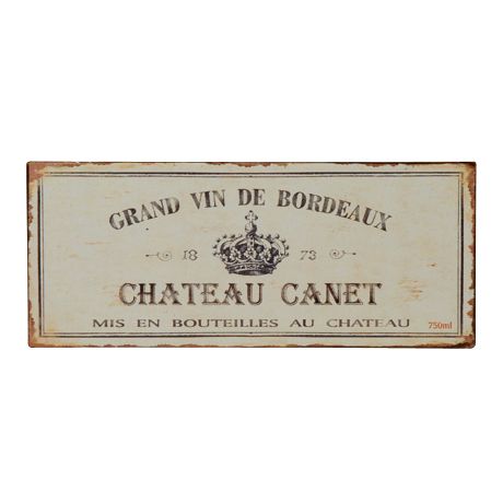 @ Plaque Murale Grand Vin 29X12cm