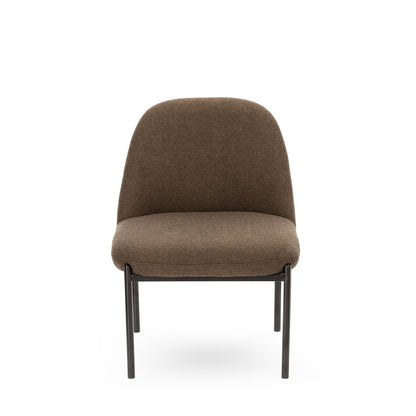 Fauteuil Derby Tissu Chevron Brun