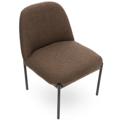 Fauteuil Derby Tissu Chevron Brun