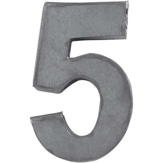 Chiffre Zinc N° 5 H5,5x3,5cm S/et10