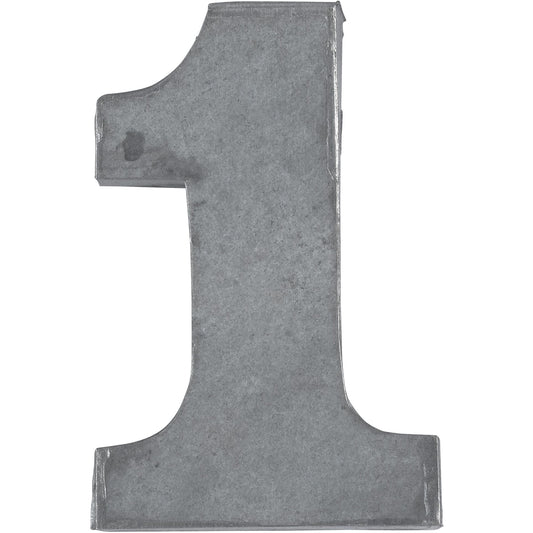 Chiffre Zinc N° 1 H5,5x3,5cm Set/10