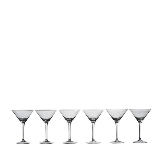 Verre Cocktail Graphique Set/6 D12xH17.5cm