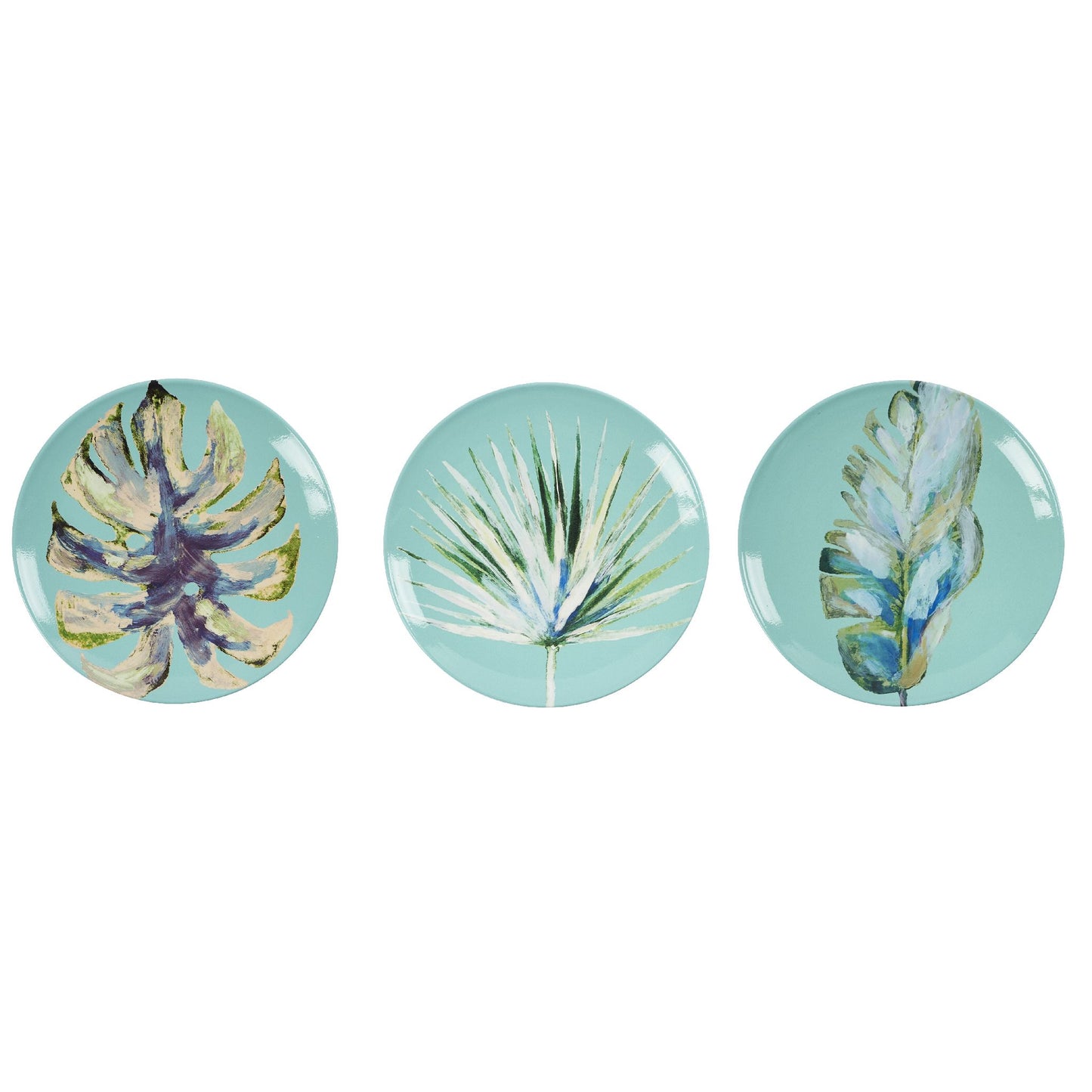Assiettes Murales Tissia Bleu Set/3 D22cm
