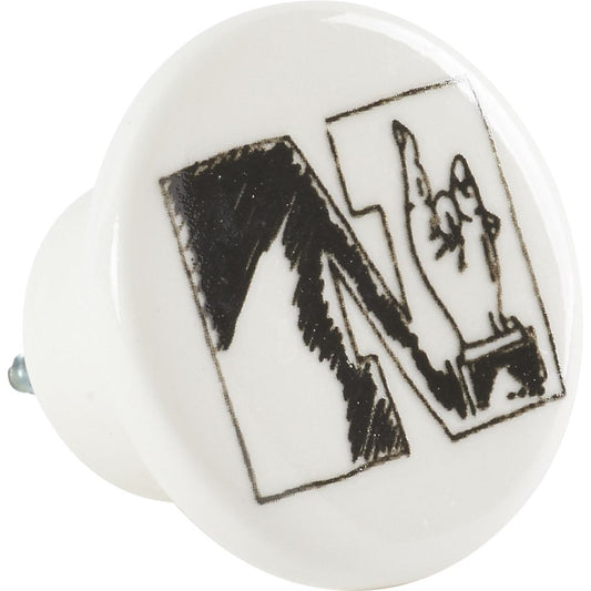 Bouton Porcelaine Z D5cm