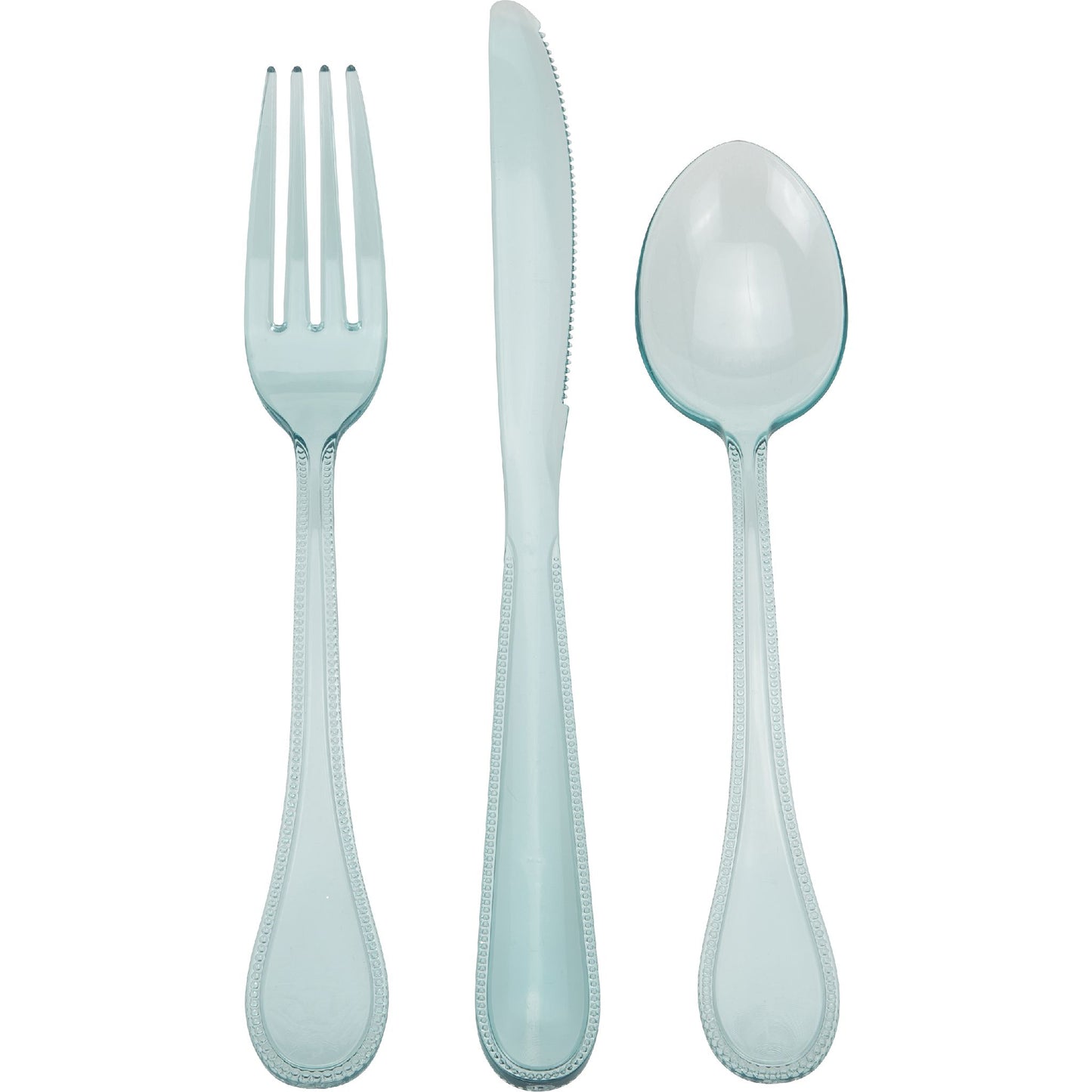 Couvert Acrylic Style Turquoise Set/3 3x2xH21,7cm