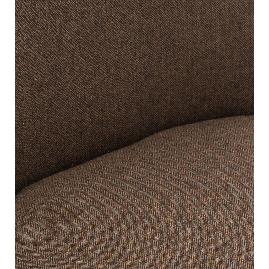 Fauteuil Derby Tissu Chevron Brun