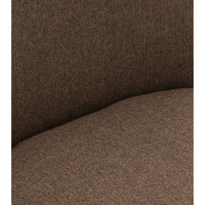Fauteuil Derby Tissu Chevron Brun