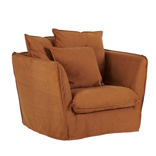 Fauteuil Paros Coton Terre Cuite 106x105xH77cm